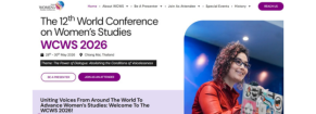 The 12th World Conference on Women’s Studies 2026 (WCWS 2026)
